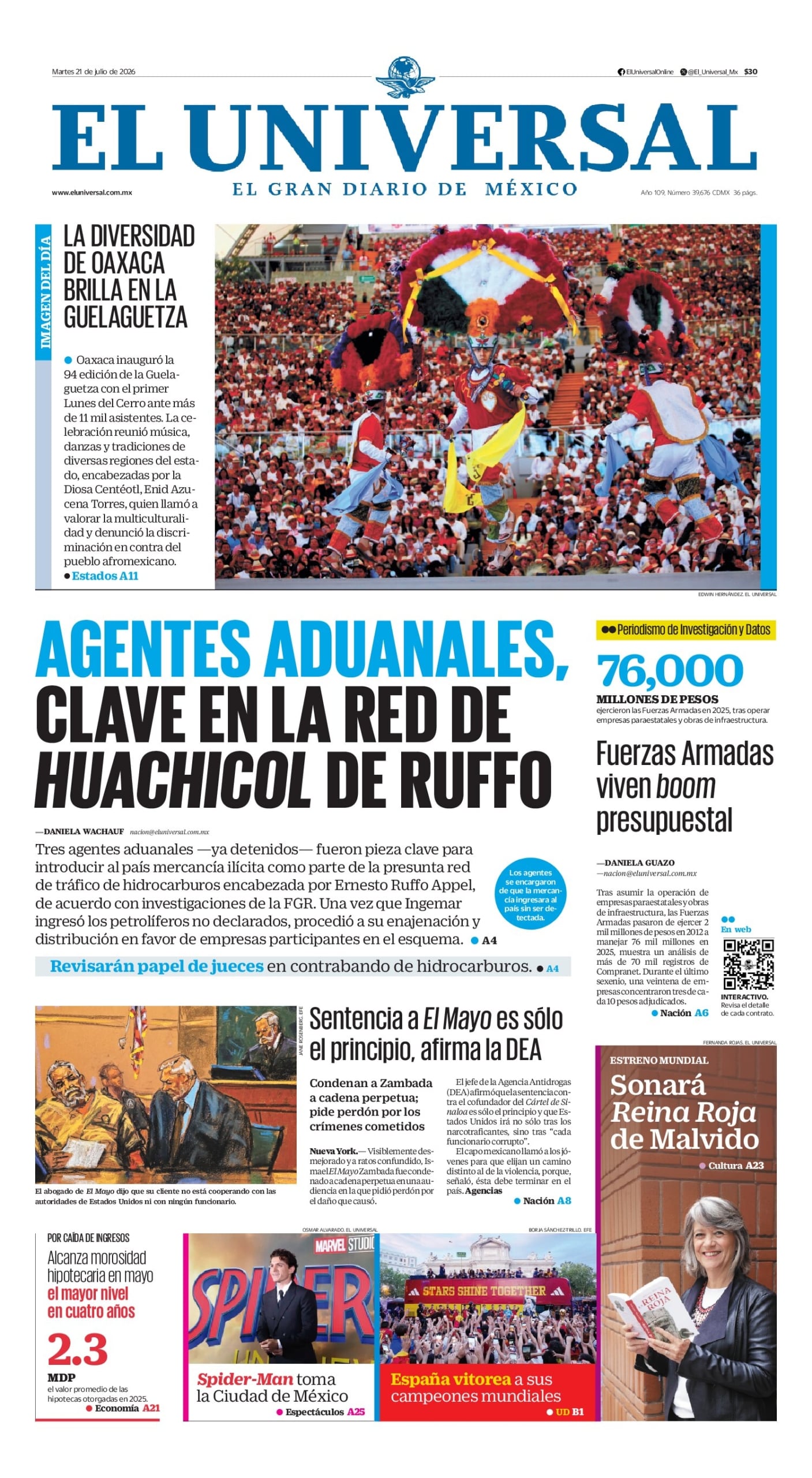 El Universal - 21 de julio de 2026