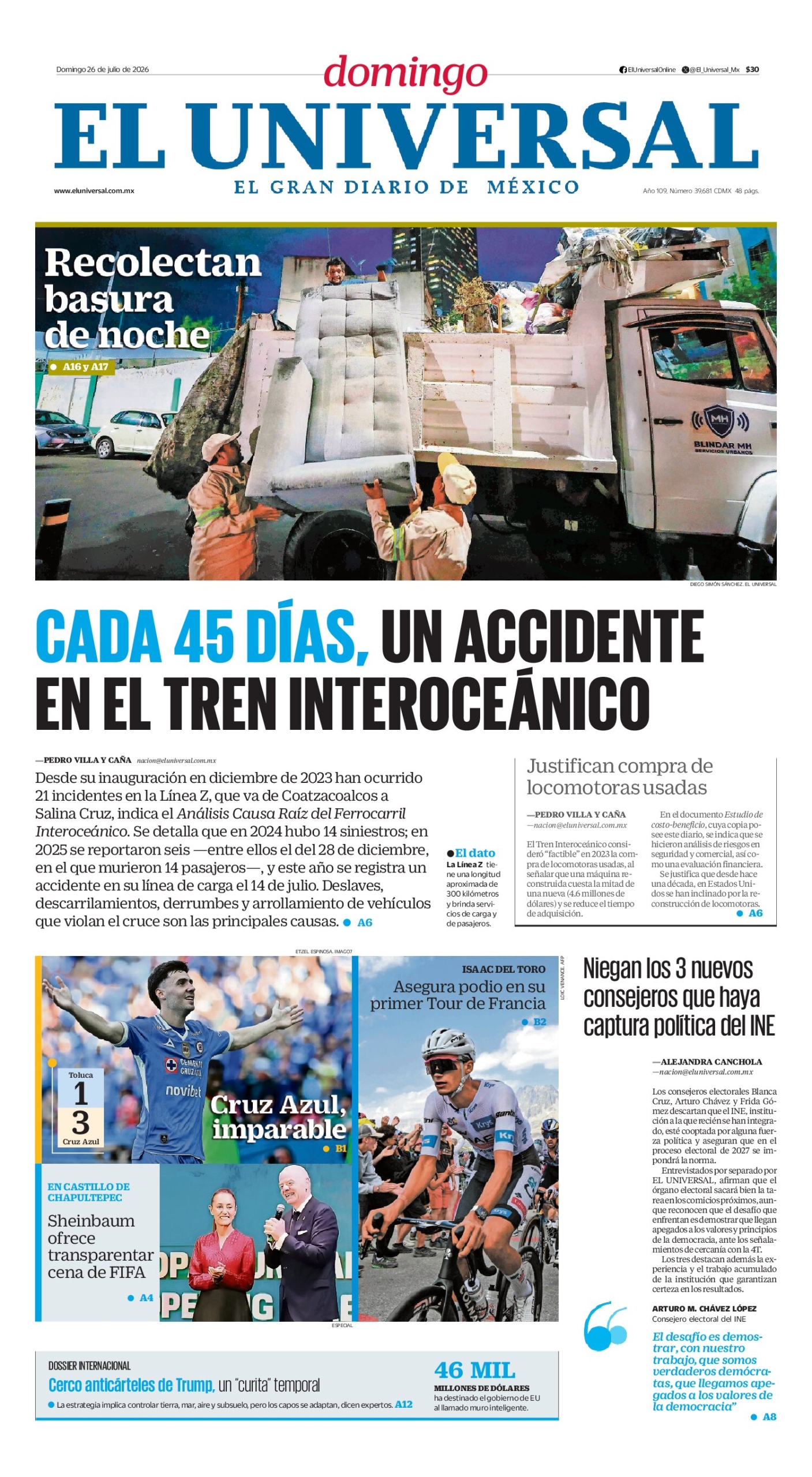 El Universal - 26 de julio de 2026