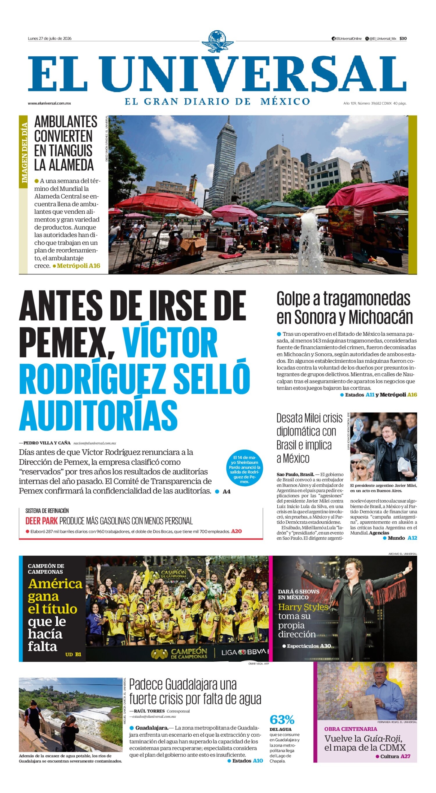 El Universal - 27 de julio de 2026