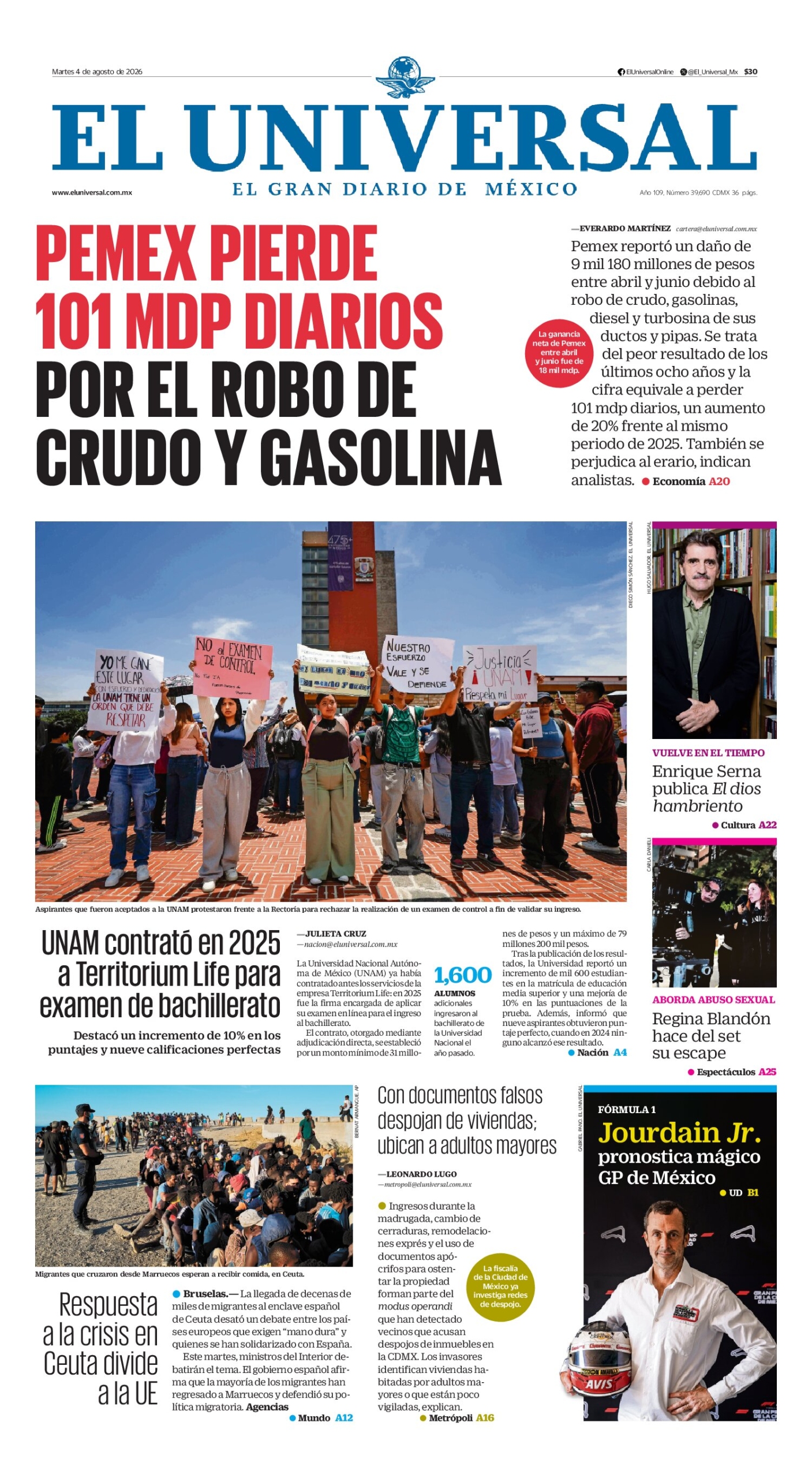 El Universal - 4 de agosto de 2026