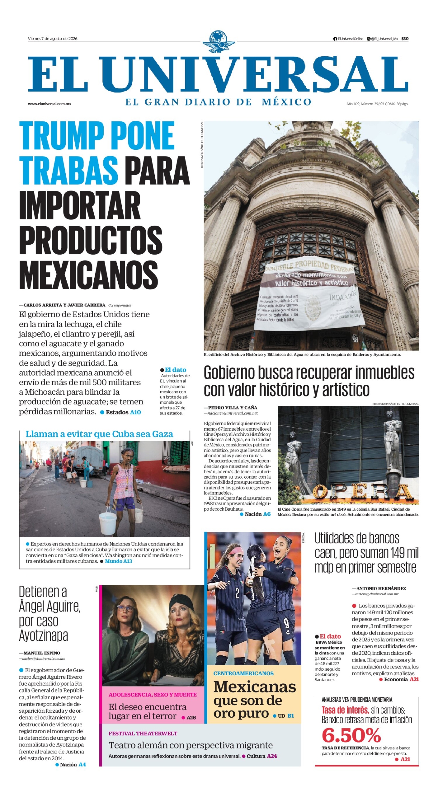 El Universal - 7 de agosto de 2026