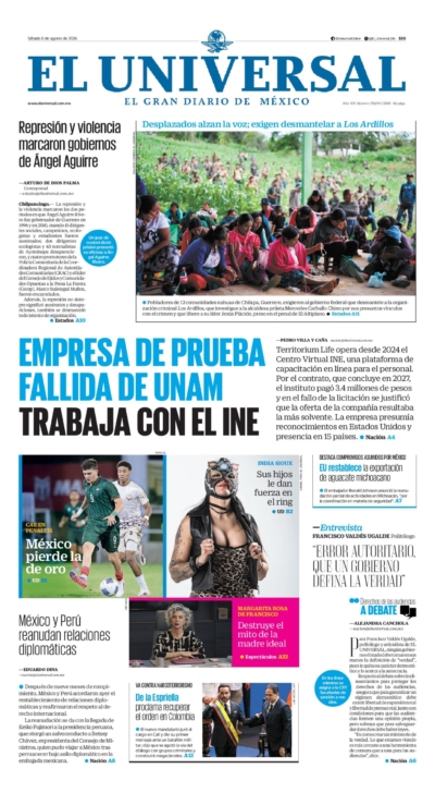 El Universal - 8 de agosto de 2026