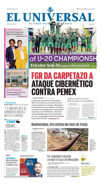 El Universal - 10 de agosto de 2026