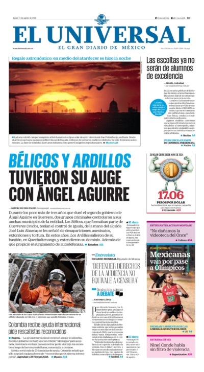 El Universal - 13 de agosto de 2026