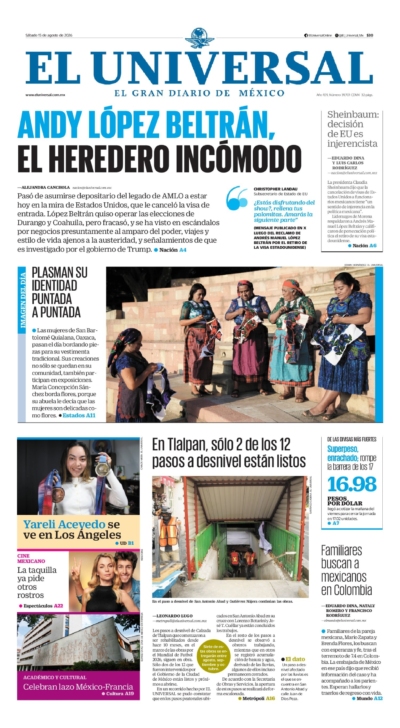 El Universal - 15 de agosto de 2026