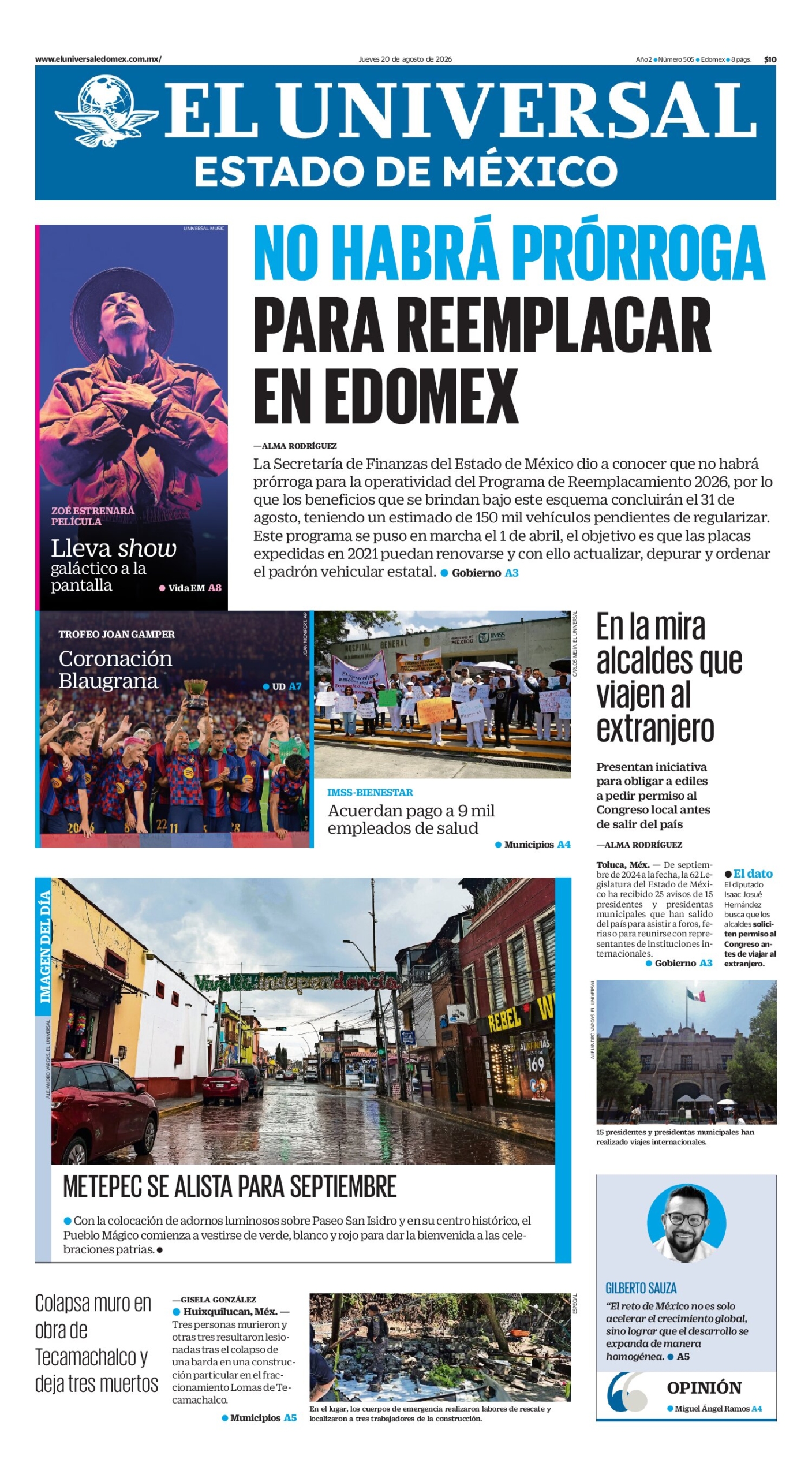 Estado de México - 20 de agosto de 2026