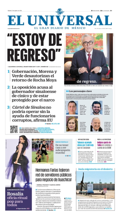 El Universal - 22 de agosto de 2026