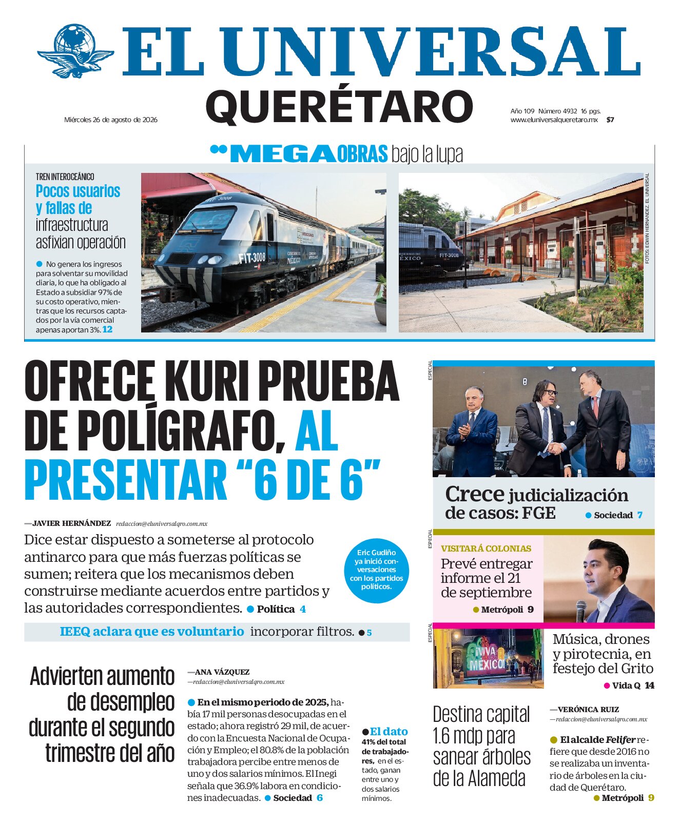 Querétaro - 26 de agosto de 2026
