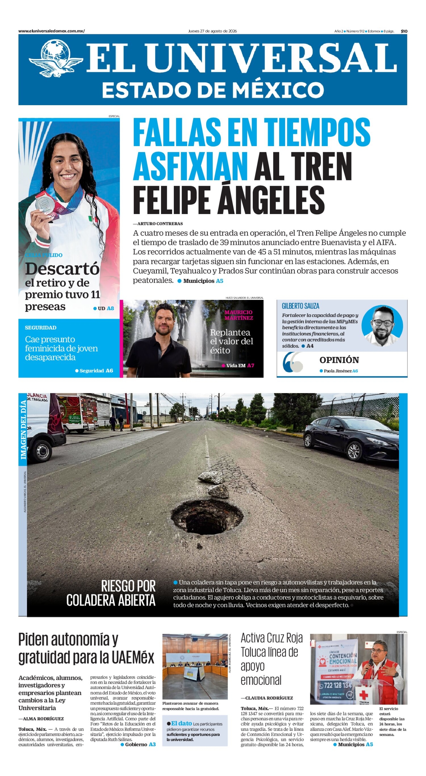 Estado de México - 27 de agosto de 2026