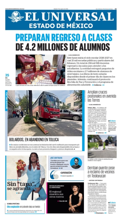 Estado de México - 29 de agosto de 2026