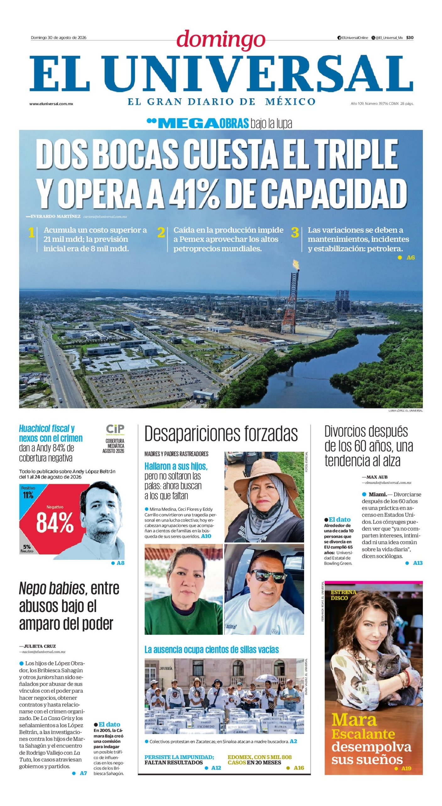 El Universal - 30 de agosto de 2026