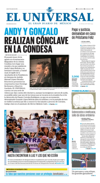 El Universal - 31 de agosto de 2026