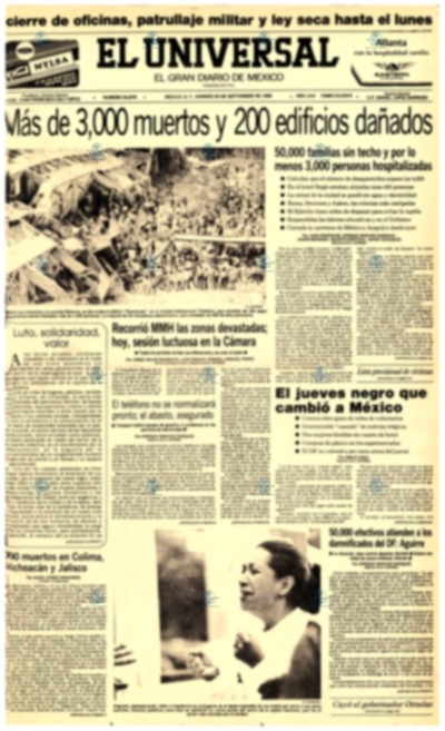 19 sep 85. Sismos en Cd. de México