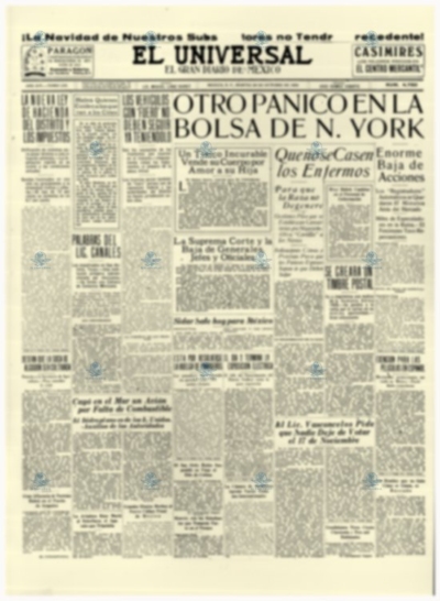 Crack en la bolsa de N.Y 1929
