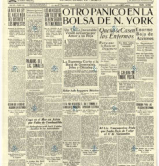 Crack en la bolsa de N.Y 1929