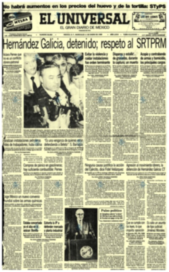 Detienen a La Quina 10 de enero de 1989