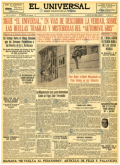 El Universal tras huellas banda automóvil gris