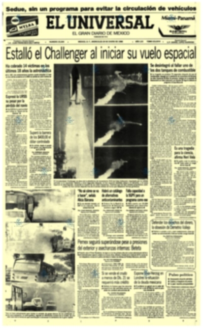 Estalla el Challenger en pleno vuelo