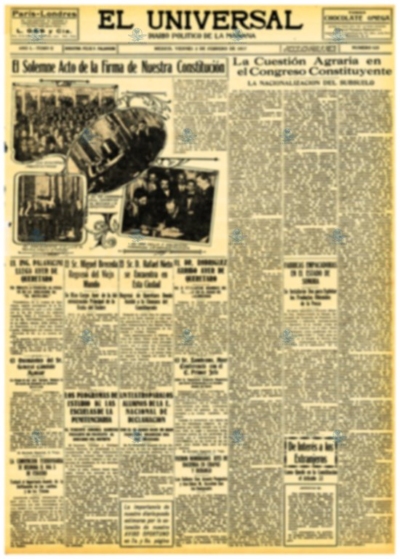 Firma Constitución 2 de feb 1917