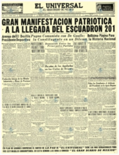 Llegada del Escuadrón 201 a México