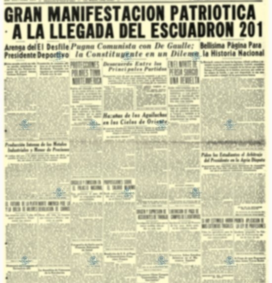 Llegada del Escuadrón 201 a México
