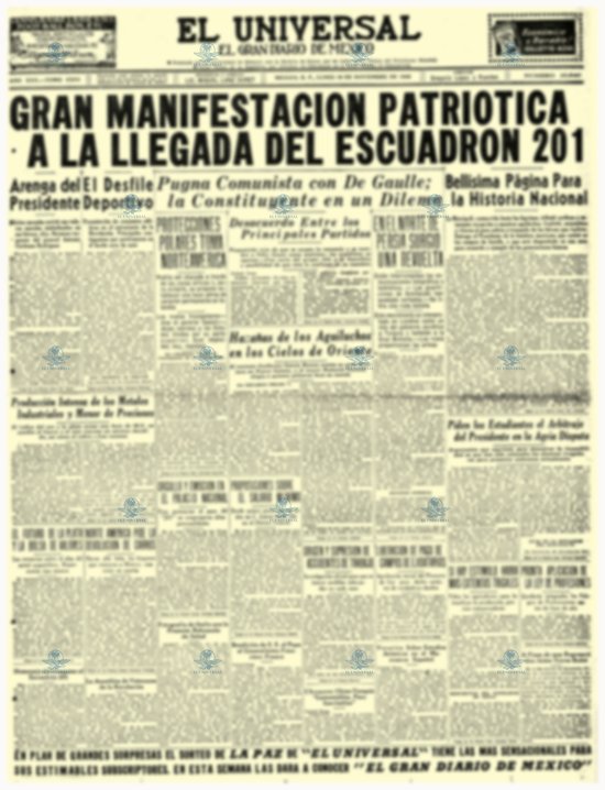 Llegada del Escuadrón 201 a México