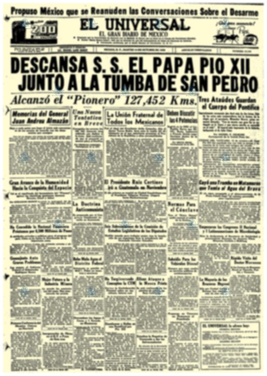 Muere Papa Pío XII