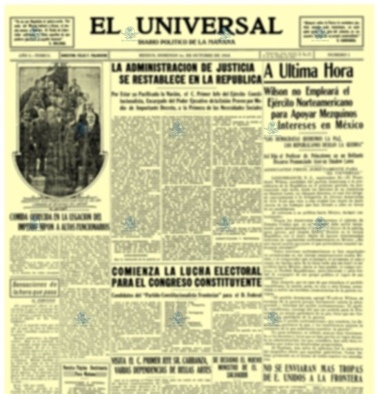 PRIMERA PLANA DEL PRIMER EJEMPLAR DE EL UNIVERSAL