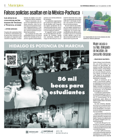 Hidalgo - 7 de septiembre de 2026