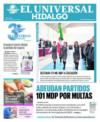 Hidalgo - 1 de septiembre de 2026