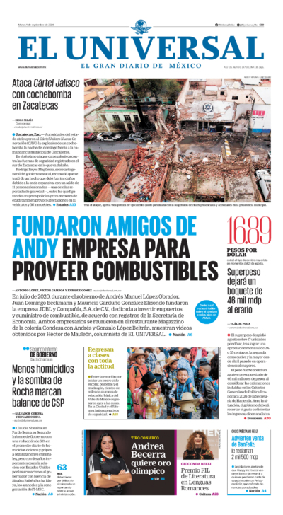 El Universal - 1 de septiembre de 2026