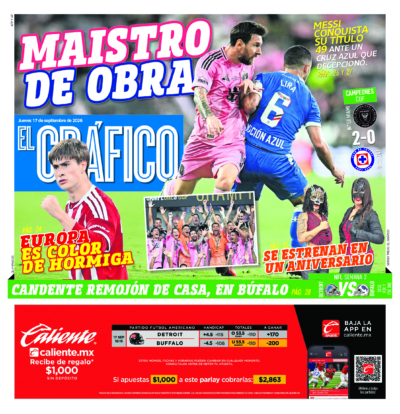 Gráfico - 17 de septiembre de 2026. Portada del día: le bajan novias .