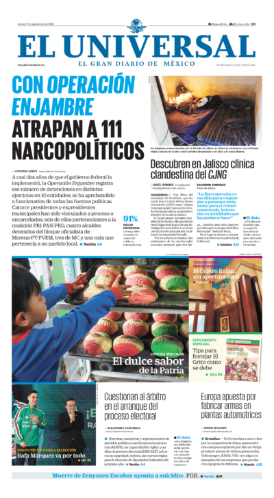 El Universal - 11 de septiembre de 2026