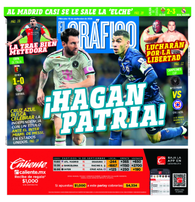 Gráfico - 16 de septiembre de 2026. Portada del día: ¡quemamás fierro!.