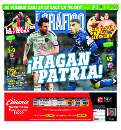 Gráfico - 16 de septiembre de 2026. Portada del día: ¡quemamás fierro!.