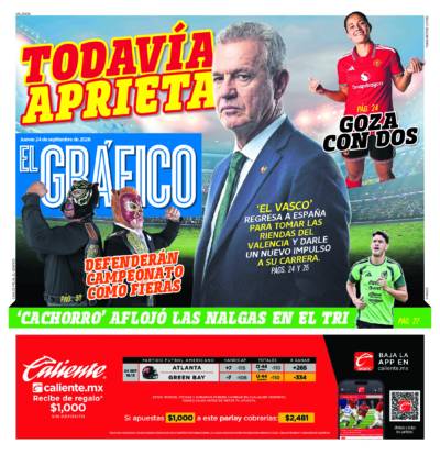Portada del periódico Gráfico correspondiente al 24 de septiembre de 2026.