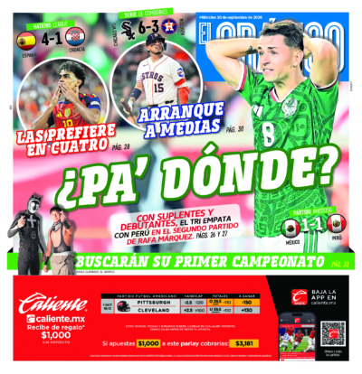 Portada del periódico Gráfico correspondiente al 30 de septiembre de 2026.