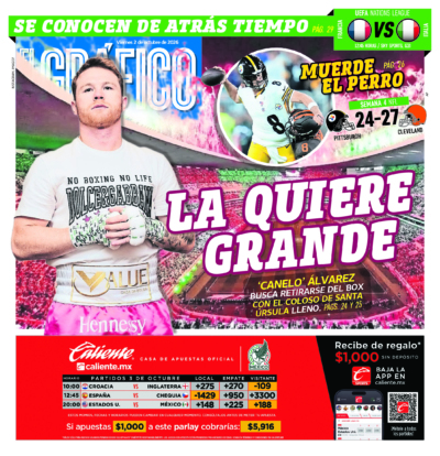 Portada del periódico Gráfico correspondiente al 2 de octubre de 2026.