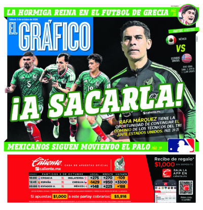 Portada del periódico Gráfico correspondiente al 3 de octubre de 2026.