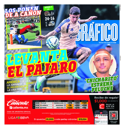 Portada del periódico Gráfico correspondiente al 9 de octubre de 2026.