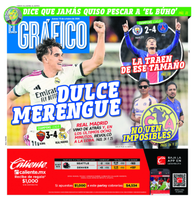 Portada del periódico Gráfico correspondiente al 15 de octubre de 2026.