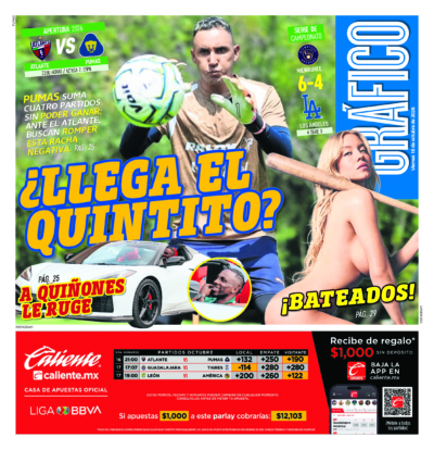 Portada del periódico Gráfico correspondiente al 16 de octubre de 2026.