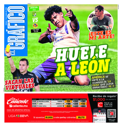 Portada del periódico Gráfico correspondiente al 17 de octubre de 2026.