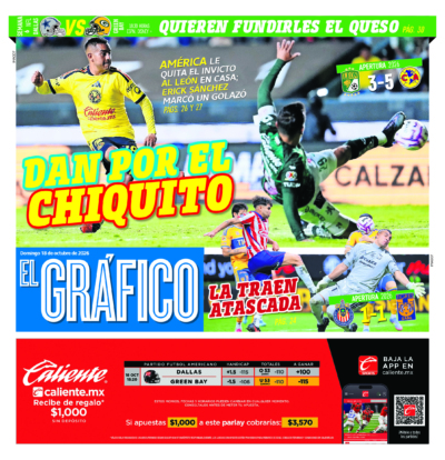 Portada del periódico Gráfico correspondiente al 18 de octubre de 2026.