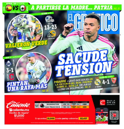 Portada del periódico Gráfico correspondiente al 19 de octubre de 2026.