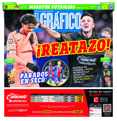 Portada del periódico Gráfico correspondiente al 21 de octubre de 2026.