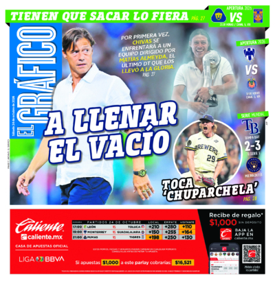 Portada del periódico Gráfico correspondiente al 24 de octubre de 2026.