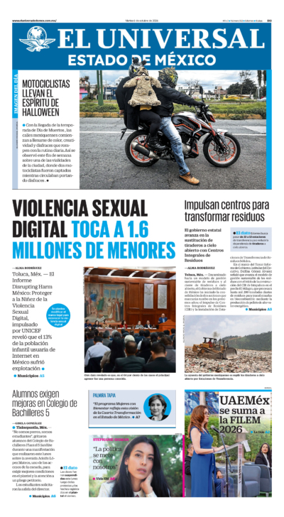 Portada del periódico Estado de México correspondiente al 6 de octubre de 2026.