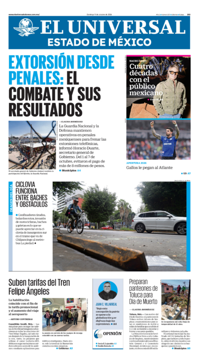 Portada del periódico Estado de México correspondiente al 11 de octubre de 2026.