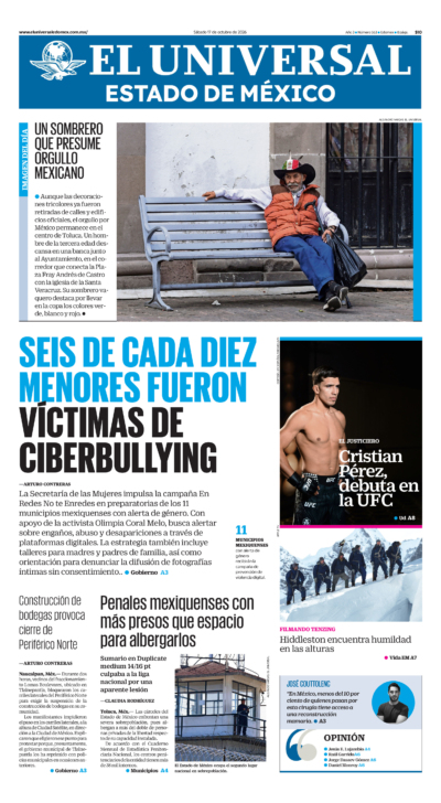 Portada del periódico Estado de México correspondiente al 17 de octubre de 2026.